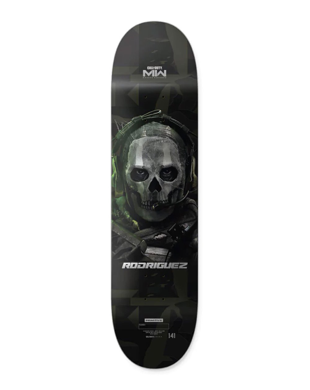Primitive Call Of Duty Rodriguez Ghost 8.125" Skateboard Deck