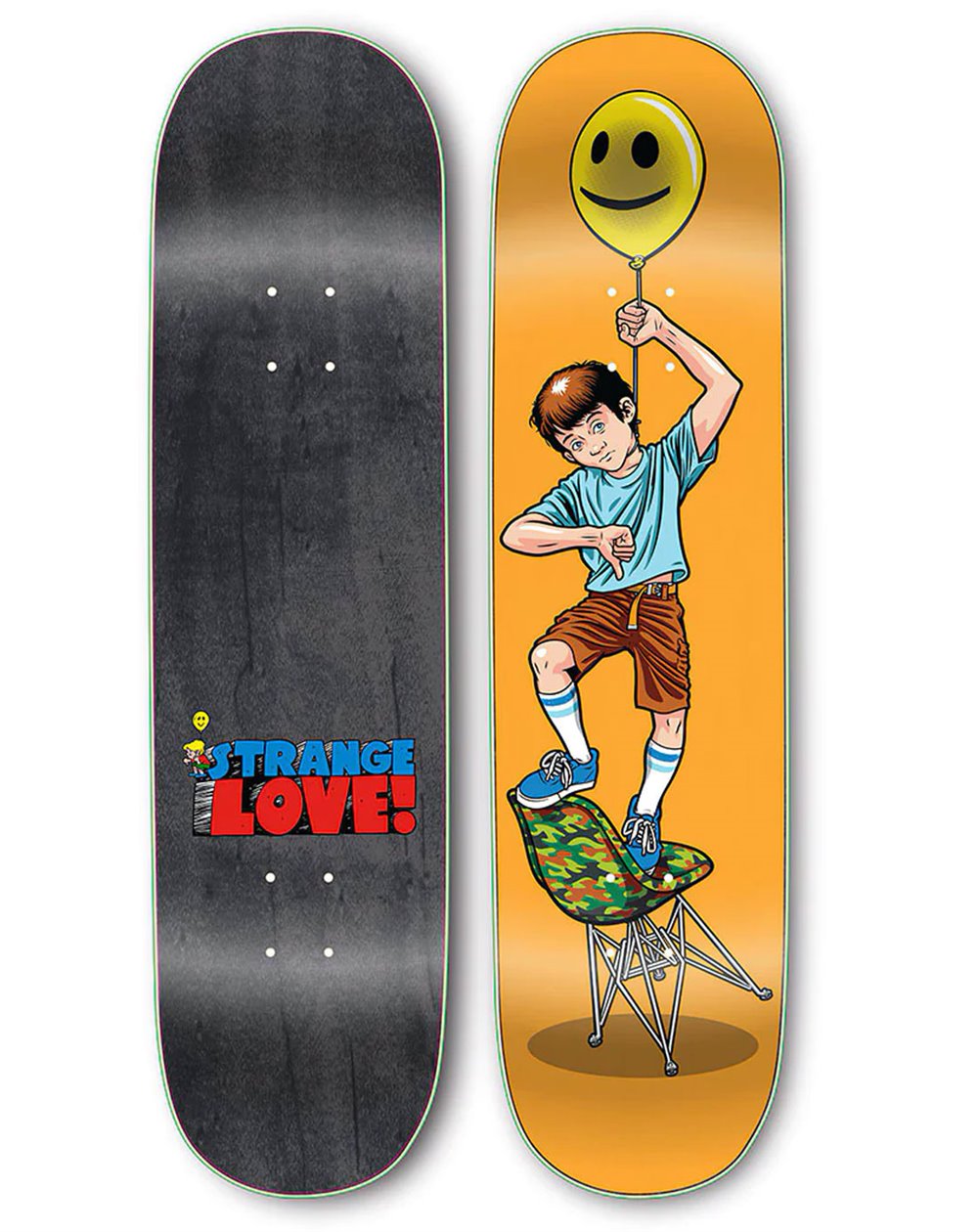 StrangeLove Balloon Boy 8.25" Skateboard Deck Gold