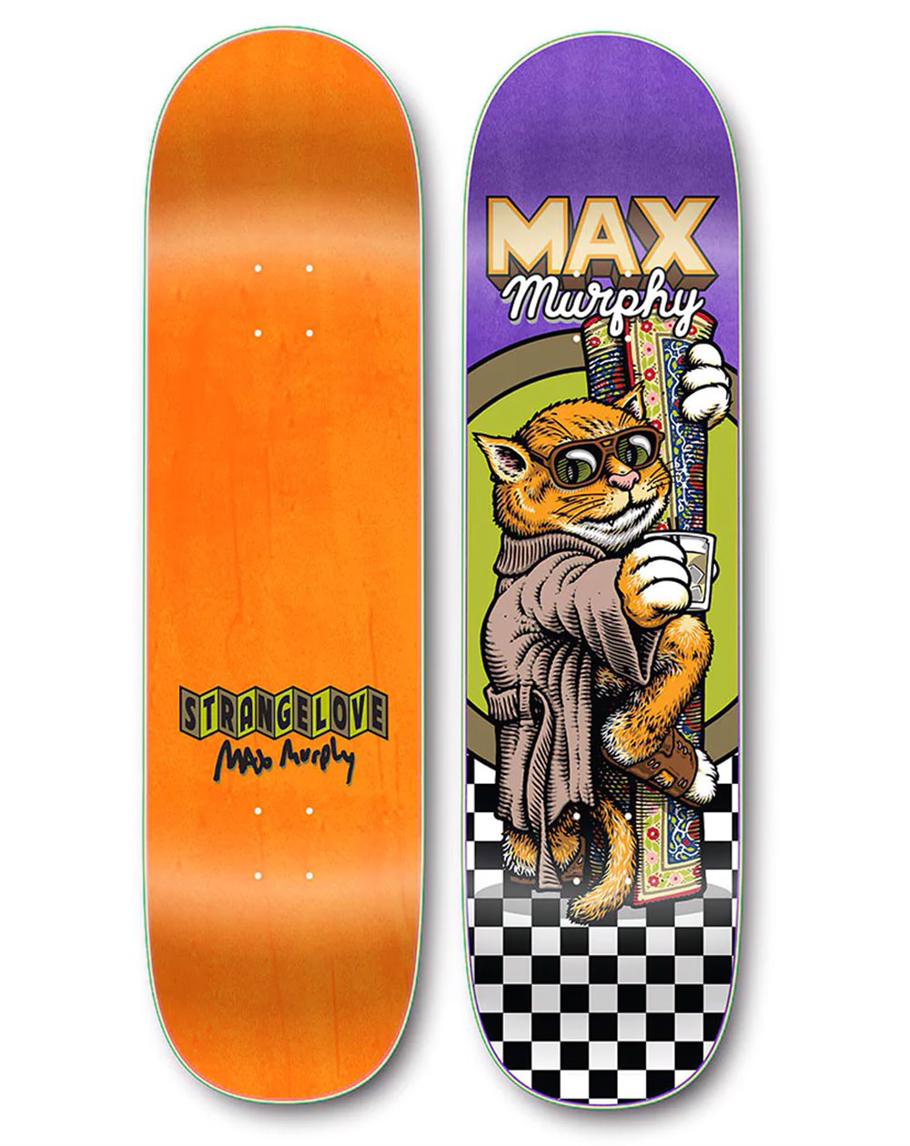 StrangeLove Louis the Cat (Max Murphy) 8.5" Skateboard Deck