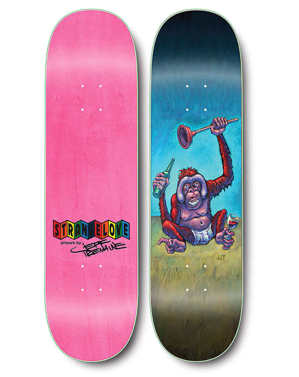 StrangeLove Orangutan (Jeff Tremaine) 8.5" Skateboard Deck