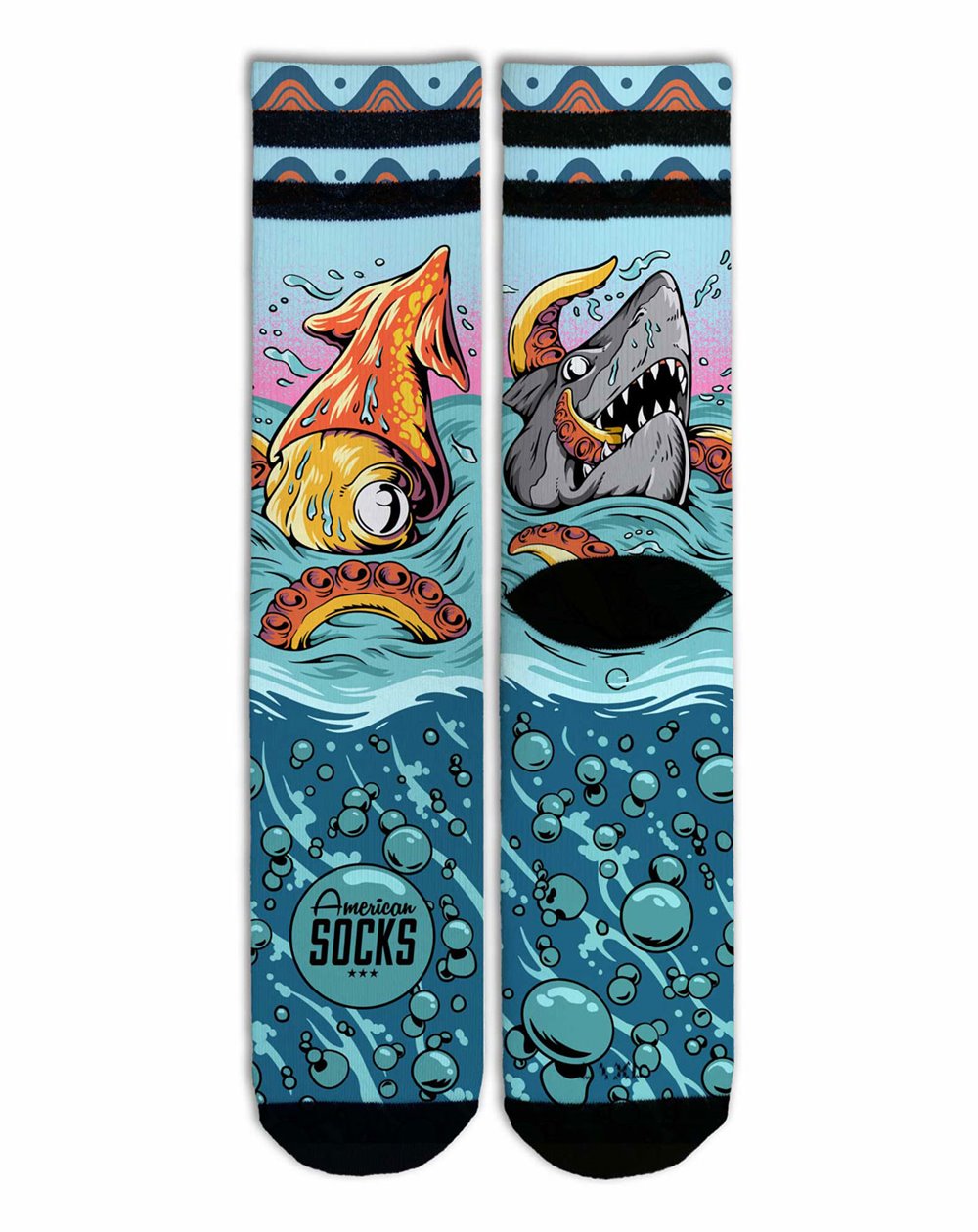 American Socks Chaussettes Skate Seamonsters Mixte Adulte