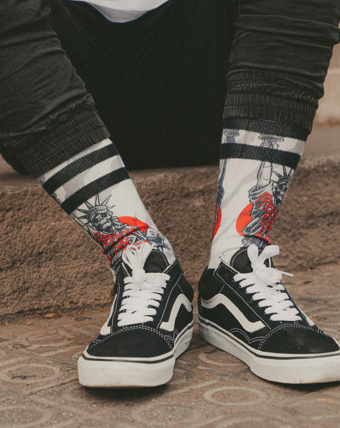 American Socks calcetines skater de media altura con calaveras