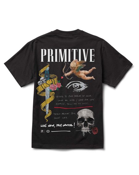 Primitive Guns n' Roses Don't Cry T-Shirt Uomo Black