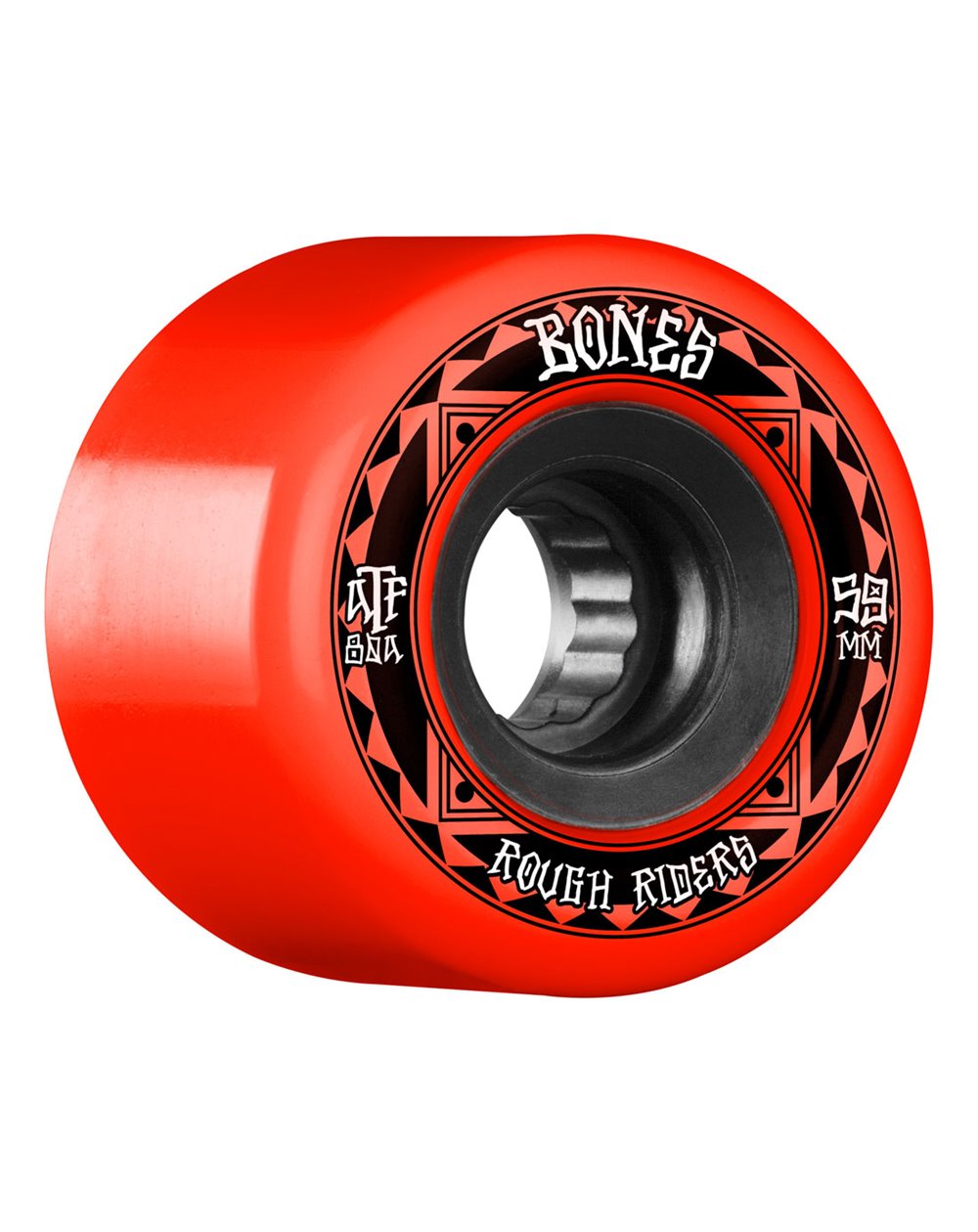 Bones Wheels Roues Skateboard ATF Rough Rider Runners 59mm 80A Red 4 pc