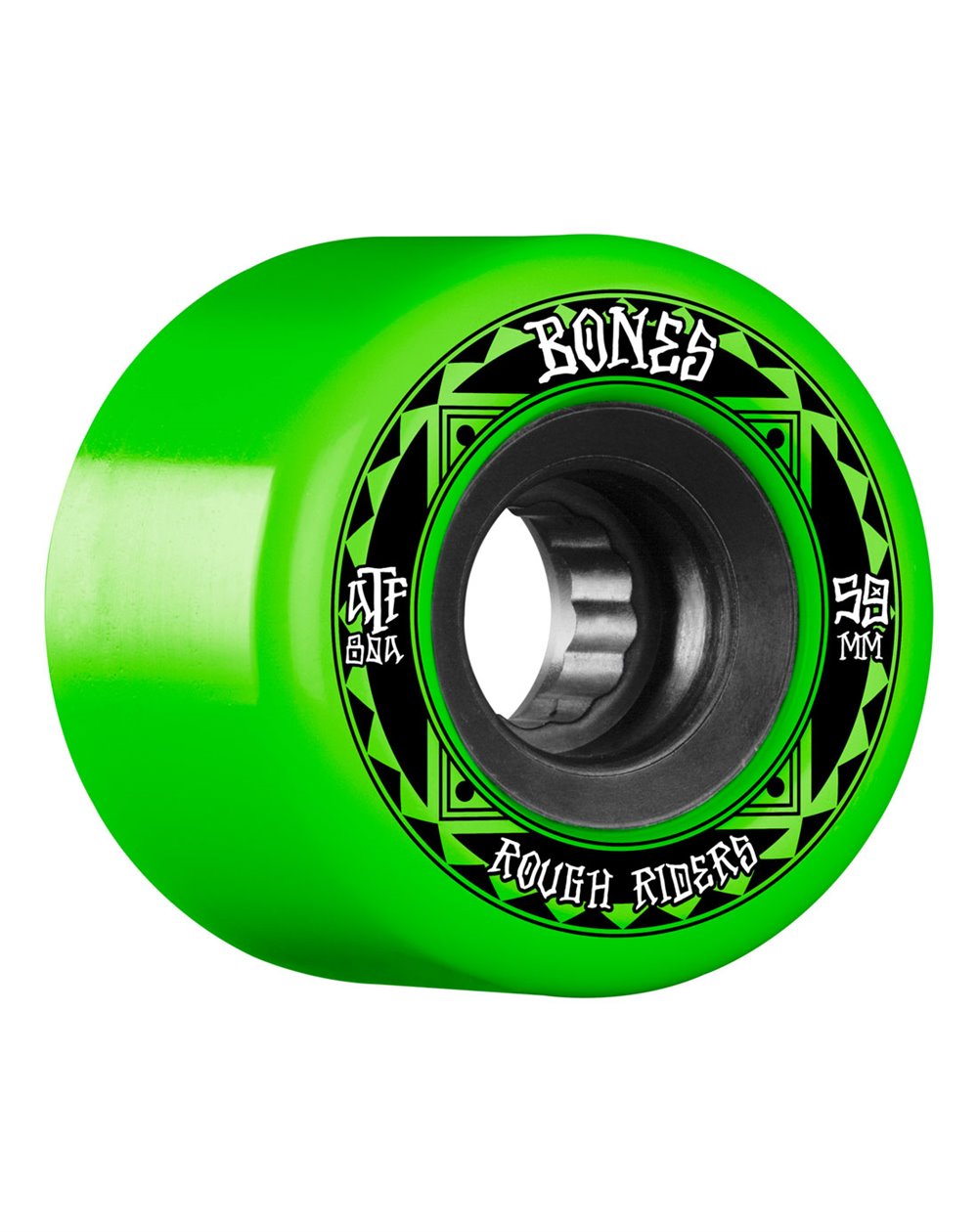 Bones Wheels ATF Rough Rider Runners 59mm 80A Skateboard Wheels Green pack of 4