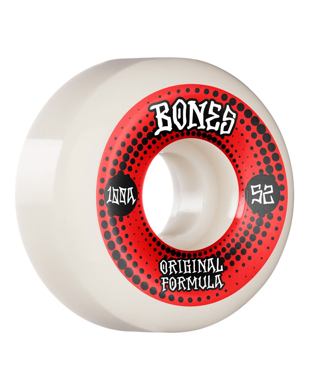 Bones Wheels 100's V5 Sidecut 52mm 100A Skateboard Wheels White pack of 4
