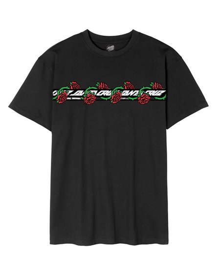 Santa Cruz T-Shirt Uomo Dressen Roses Ever-Slick (Black) 2