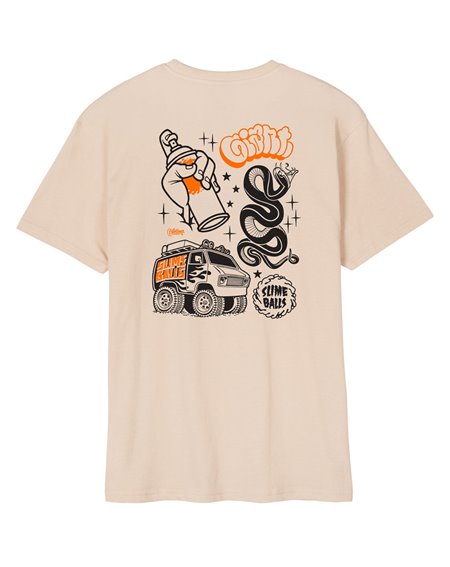 Santa Cruz T-Shirt Homme SB x Mike Giant Center (Oat)