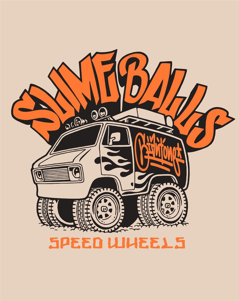 Santa Cruz T-Shirt Uomo SB x Mike Giant Center (Oat)