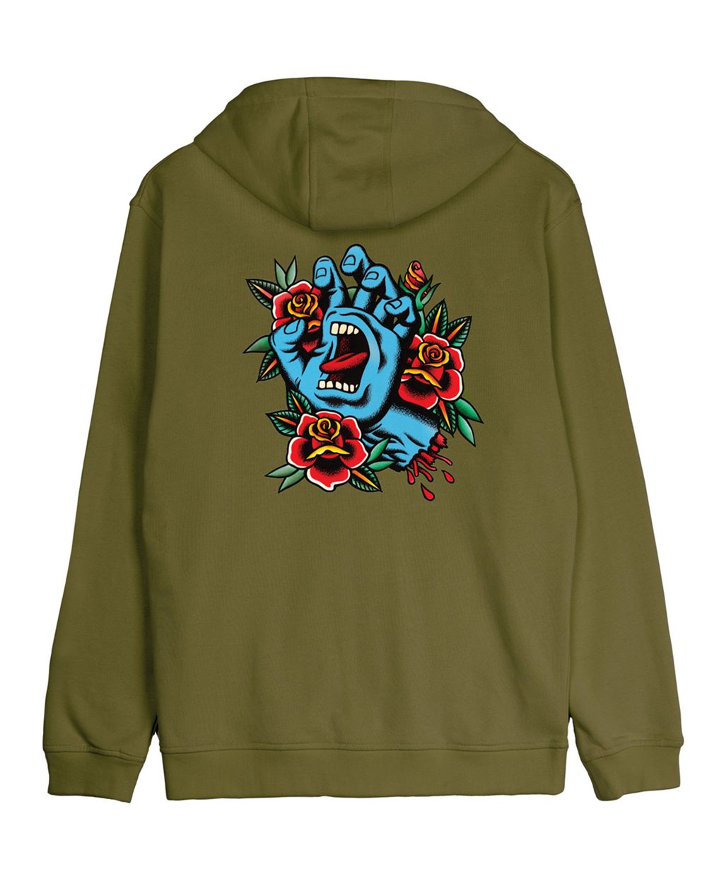 Santa Cruz Sudadera con Capucha con Cremallera Hombre Screaming Flash (Sea Kelp)