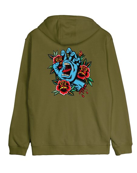 Santa Cruz Sweat à Capuche Zippée Homme Screaming Flash (Sea Kelp)