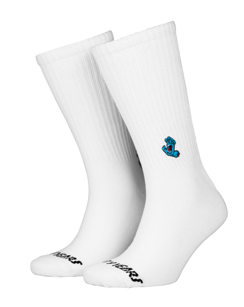 Santa Cruz Calcetines Skate Hombre Screaming 50 (White)