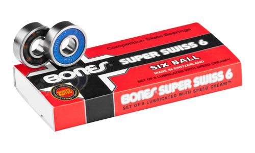 Roulements de Skateboard Bones Super Swiss 6 Balls